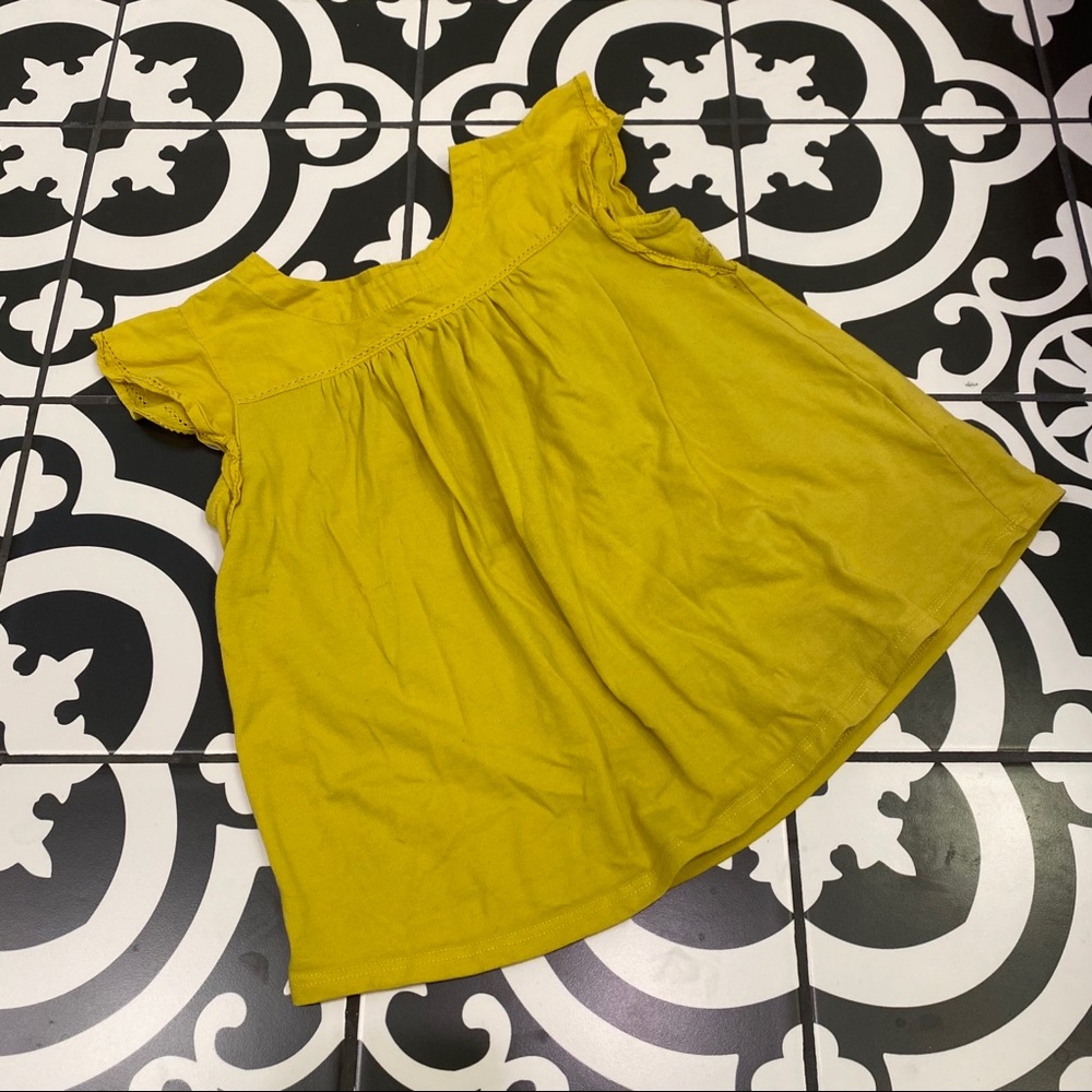 Gap yellow ruffle blouse